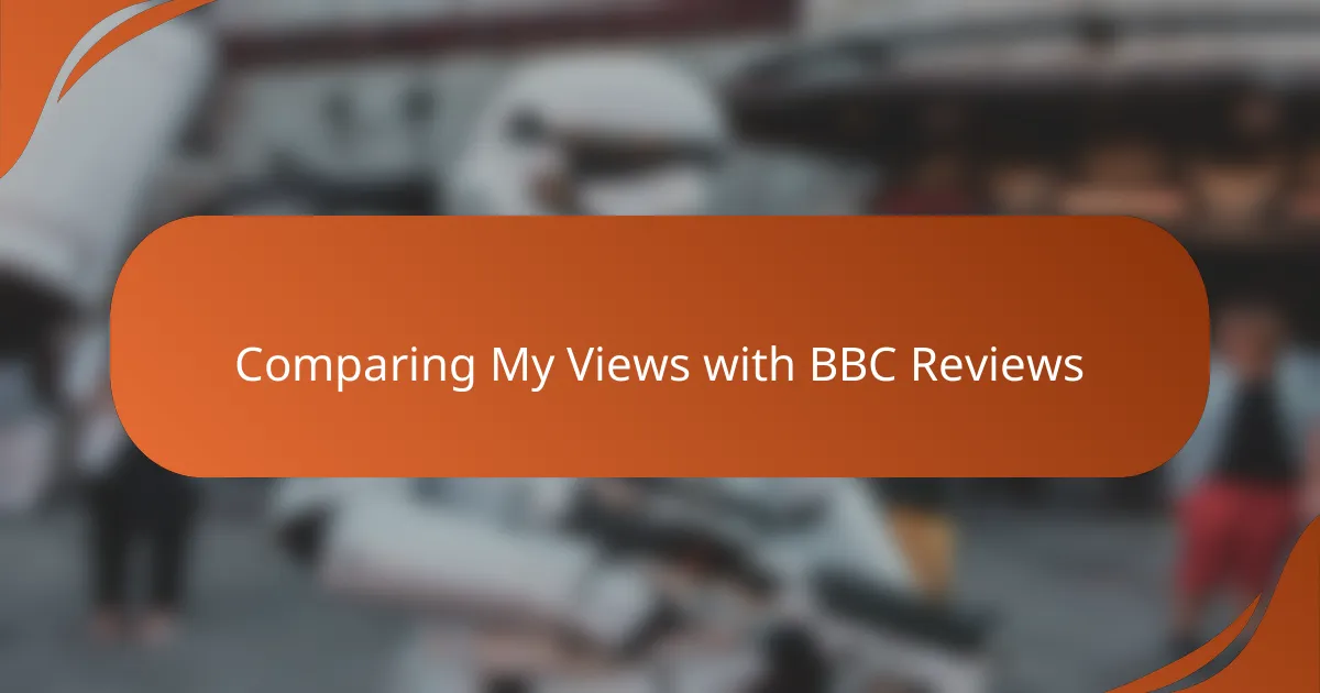 Comparing My Views with BBC Reviews
