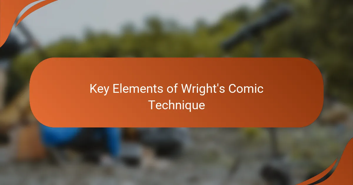 Key Elements of Wright's Comic Technique