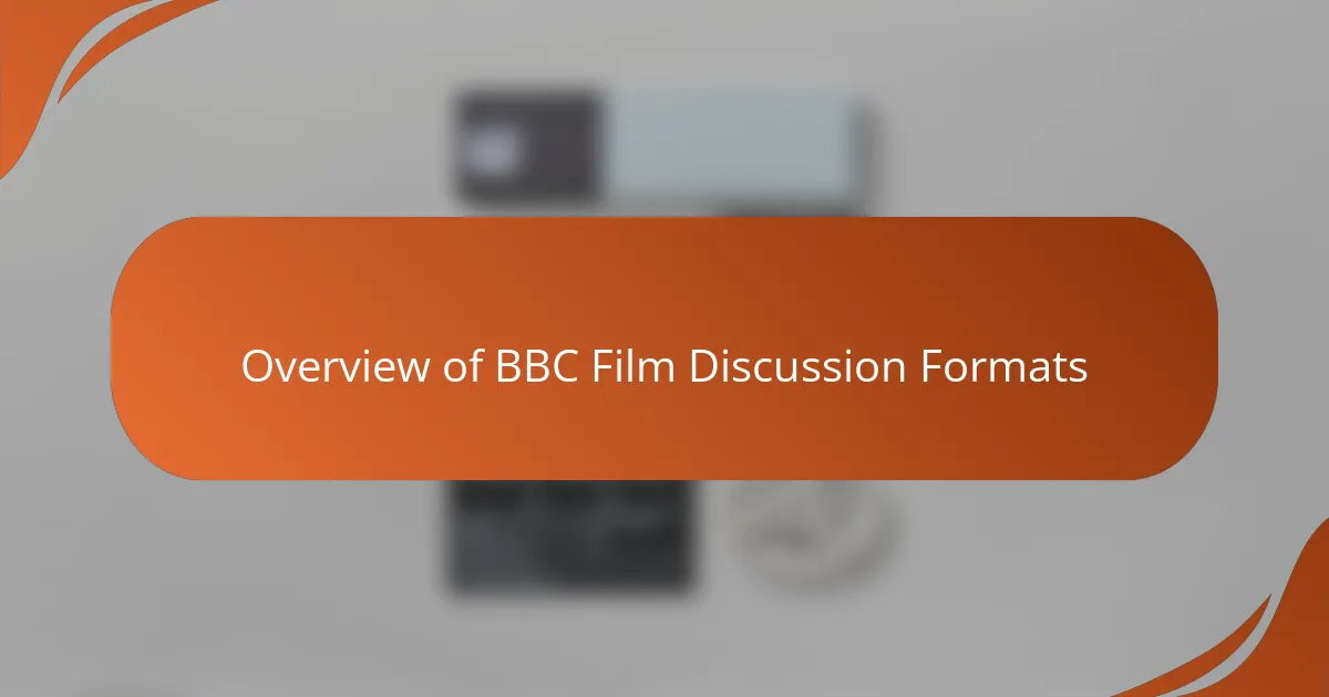 Overview of BBC Film Discussion Formats