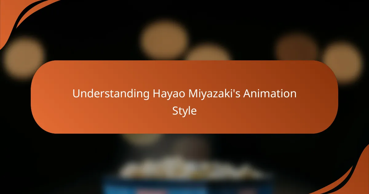 Understanding Hayao Miyazaki's Animation Style