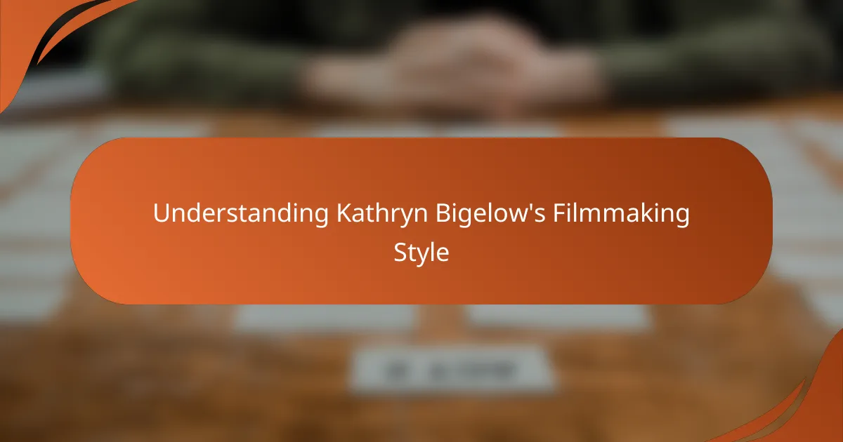 Understanding Kathryn Bigelow's Filmmaking Style